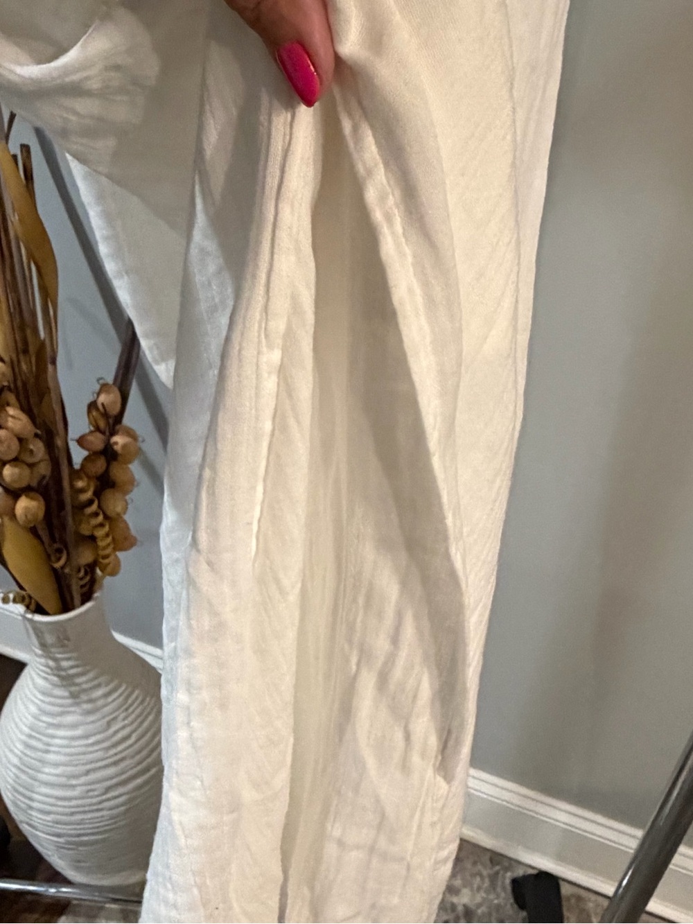 NWT ✨ NATURAL LIFE White Lightweight Gauze Tunic - one size - Picture 5 of 9